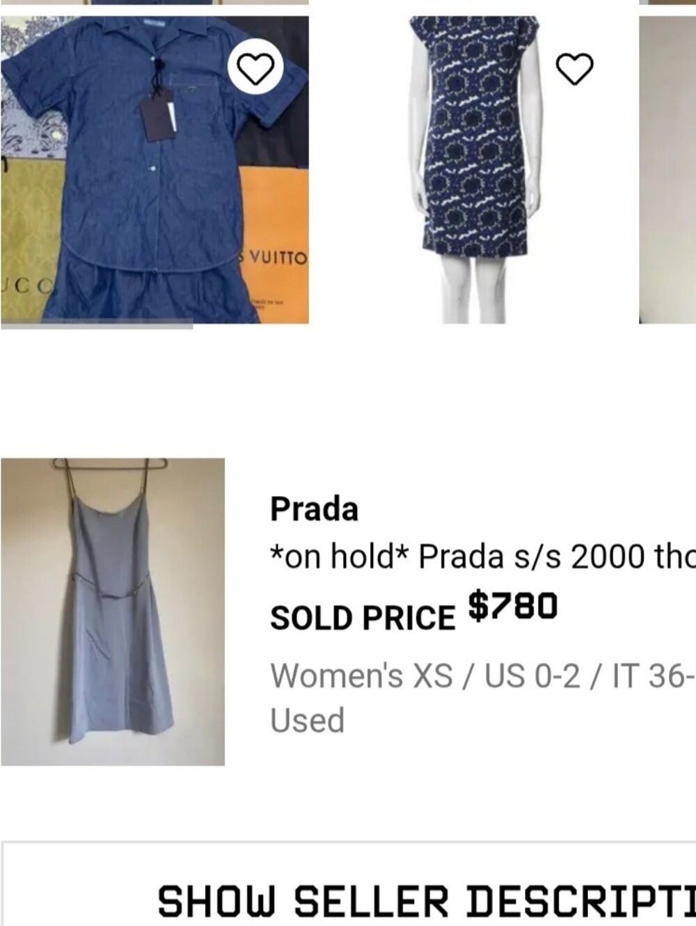 PRADA. Silk w Lthr Strap Blk Dress. Made Italy. Small. - Picture 7 of 15